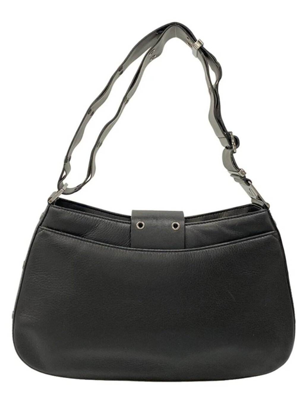DIOR/ChristianDior Street Chic Black Leather Shoulder Bag - Picture 2 of 15